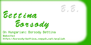 bettina borsody business card